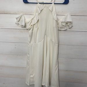 Bailey blue XL white ruffle arm strap dress.